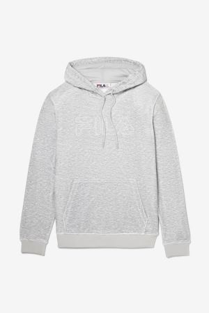 FILA Asher Velour Hoodies Light / Grey,Mens Clothing | CA.WTALVS403